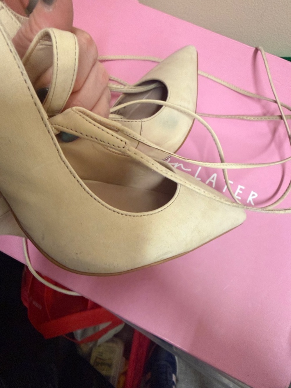 Mother’s Day special ALDO Cream Pointed Toe Slingback Pumps - Picture 7 of 8